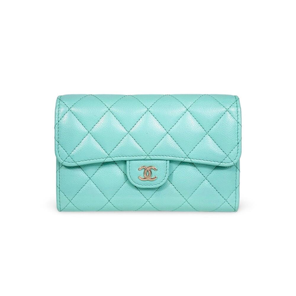 Chanel Quilted Caviar Classic Flap Wallet